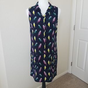 Banana Republic Navy Parakeet Dress Size 4